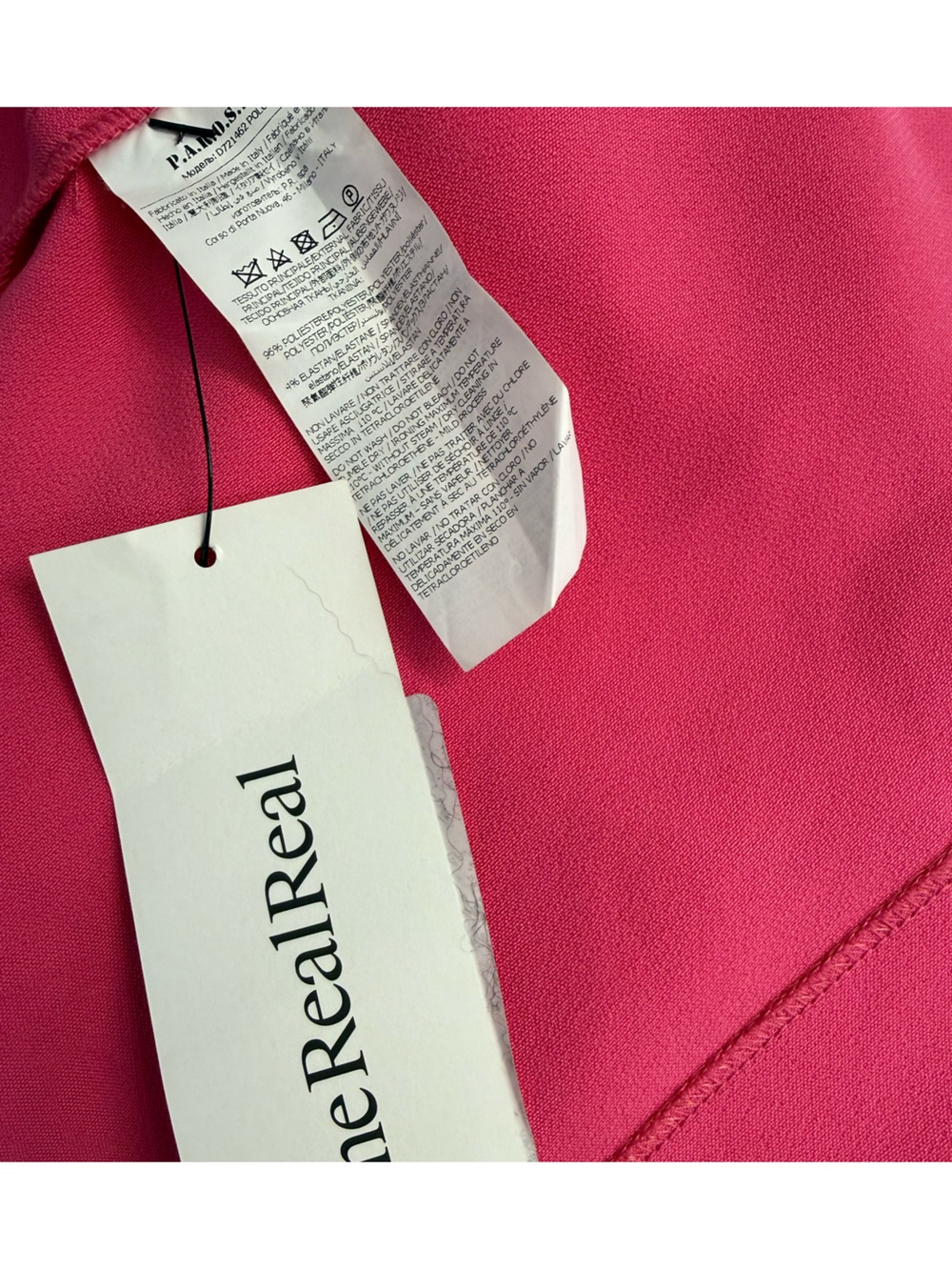 P.A.R.O.S.H. Hot Pink Fuchsia Wrap Waist Midi Dress Size Medium - Picture 7 of 12